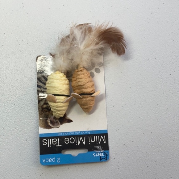 Cozy animal CAT sock crew length with feather mice Cat Toys - Picture 13 of 16